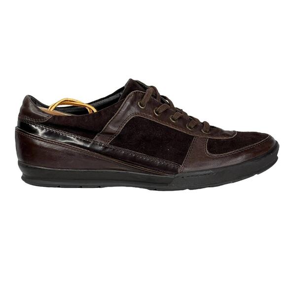 AGL Attilio Giusti Leombruni Women\'s Sneaker 7.5 Brown Suede Leather Shoe Italy